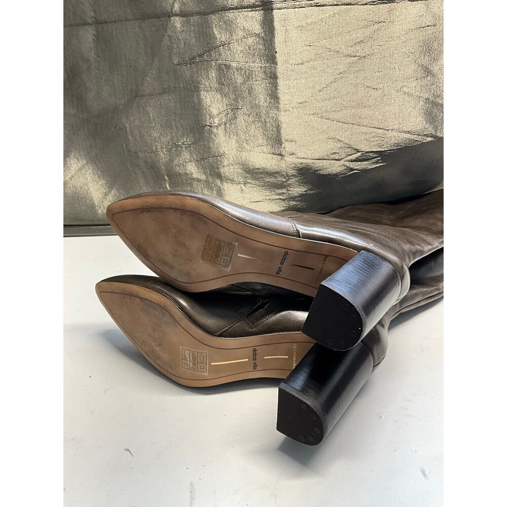 Dolce Vita Nedi in Dark Olive Leather - Picture 4 of 12